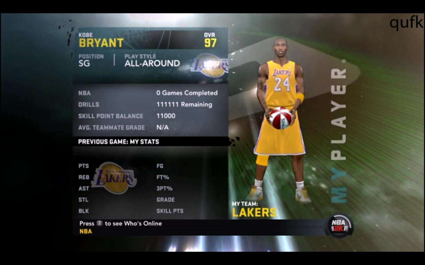 NBA 2K11 "Kobe Bryant My Player with 99 Skill Points" - Файлы ...